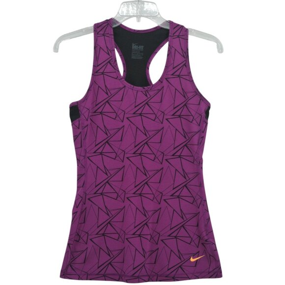 Nike Dri‑FIT Purple Geometric Racerback Tank Top (M) - Picture 1 of 4